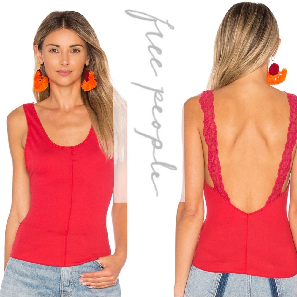 Free People Intimately Flipside Cami in Bright Red
